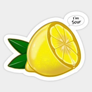 Funny Food I'm Sour Lemon Sticker